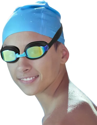 Vista 5 de Gafas de natación para niños de 3 a 14 años, paquete de 2 gafas de natación para niños/niños/niñas con estuche