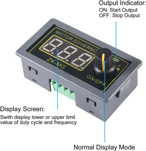 Vista 3 de Alinan Controlador de velocidad del motor de CC PWM 5V 12V 24V 150W con generador de señal PWM módulo controlador