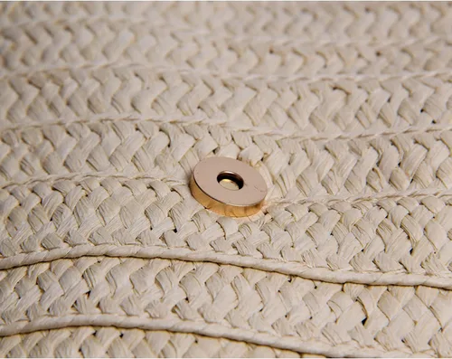Vista 4 de Freie Liebe Bolsos de mano de paja para mujer, bolsos de playa de verano, bolsos de mano tejidos tipo sobre
