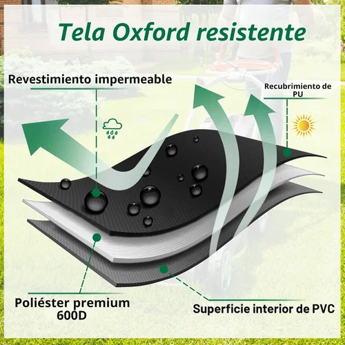 Vista 5 de Himal Outdoors Funda para cortacésped de giro cero, poliéster Oxford 600D resistente, protección UV, ajuste universal con cordón y bolsa