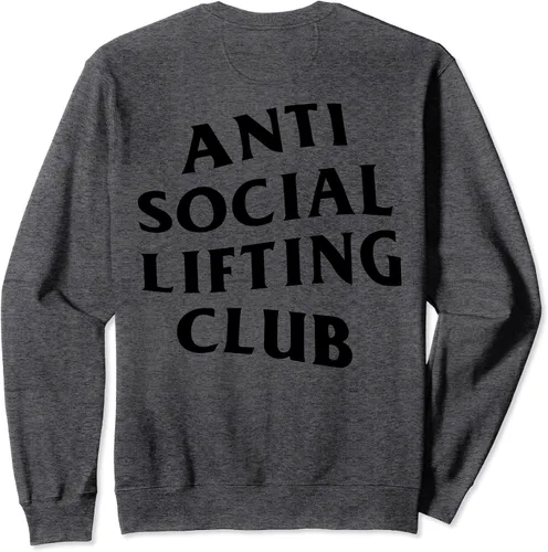 Vista 2 de Anti Social Lifting Club Black Logo Front Back Sweatshirt