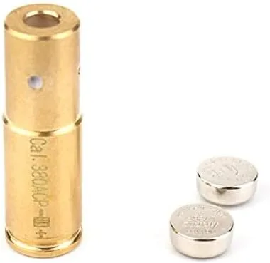 Vista 2 de Calidad premium, Cal .380 ACP Cartucho Bore Sight Boresighter Láser Rojo Boresight (Nueva Versión)