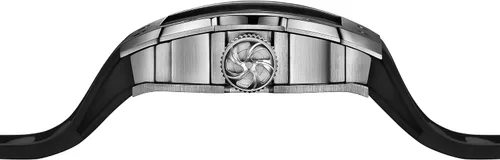 Vista 4 de WISHDOIT Relojes de pulsera mecánicos automáticos Tonneau para hombre, acero inoxidable, con forma de barril, estilo deportivo, impermeable, correa