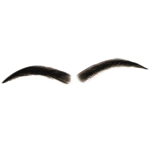 Vista 2 de Extensiones artificiales de cejas de cabello humano natural cejas falsas (1B-negro natural)