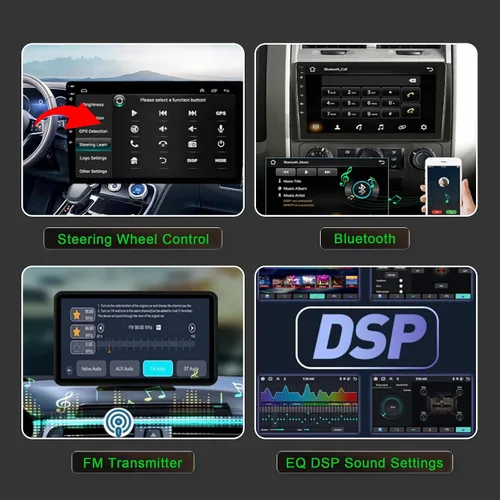 Vista 6 de [4+64G] Android 13 Estéreo de coche con Carplay inalámbrico y Android Auto para Ford F150 2009 2010 2011 2012 2013 2014 9.7 pulgadas pantalla táctil