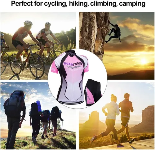 Vista 36 de Jersey de ciclismo para mujer, de manga corta, secado rápido, transpirable, para montaña.