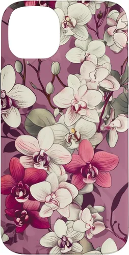 Vista 15 de Orchid Flowers Purple Pink Floral Case for iPhone 17