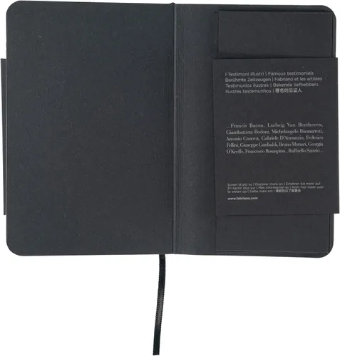 Vista 7 de Fabriano Ecoqua Plus - Cuaderno encuadernado con puntadas, 3.5 x 5.5 pulgadas, punteado, negro