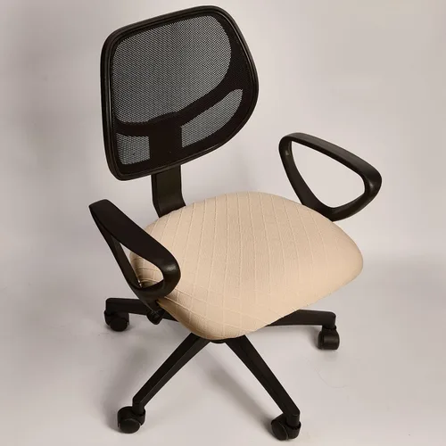 Vista 8 de Melaluxe - Funda elástica de jacquard para silla de oficina, funda extraíble y lavable para silla de escritorio, cubierta giratoria para asiento