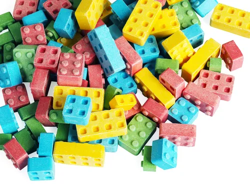 Vista 5 de Bloques de construcción Candy - Bolsa de 3 libras - Caramelos de bloque de construcción - Ladrillos de caramelo sabores surtidos - Surtido