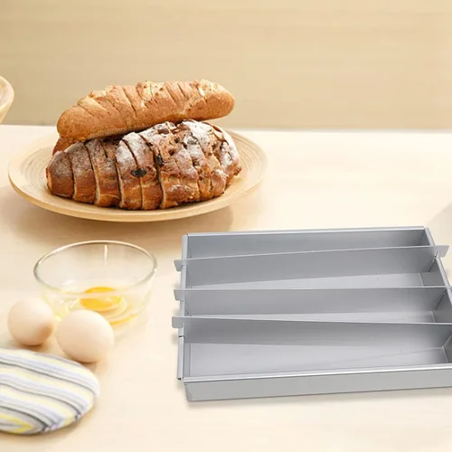 Vista 2 de Molde cuadrado para tartas Battenberg Molde para tartas desmontable ajustable de grado alimenticio revestimiento antiadherente para hacer pastel