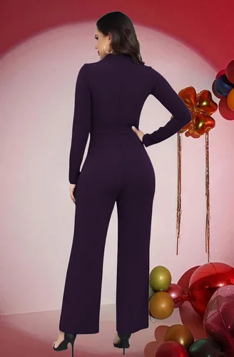 Vista 9 de DeftSharp Overol largo y elegante para mujer, sexy, para cóctel, fiesta, club, casual, para trabajo