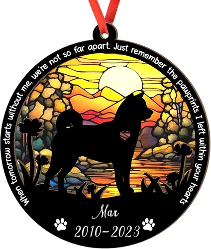 Vista 99 de Adorno personalizado para atrapasoles de sabueso afgano, adorno de Navidad de sabueso afgano – Regalo para perro amante, sabueso afgano