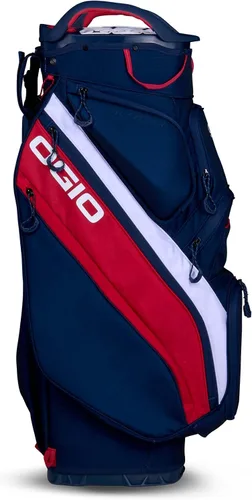 Vista 5 de OGIO Golf Silencer Cart Bag Rojo/Blanco/Azul