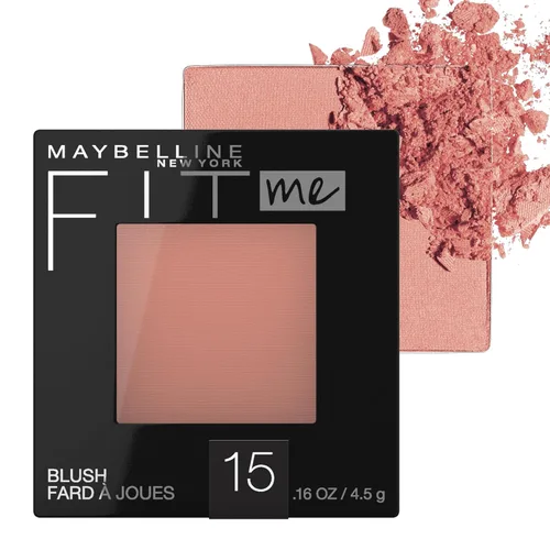 Vista 12 de Maybelline Fit Me Blush, Ligero, Suave, Mezclable, Maquillaje de Color de Larga Duración que Realza el Rostro Todo el Día, Buff, 1 Unidad