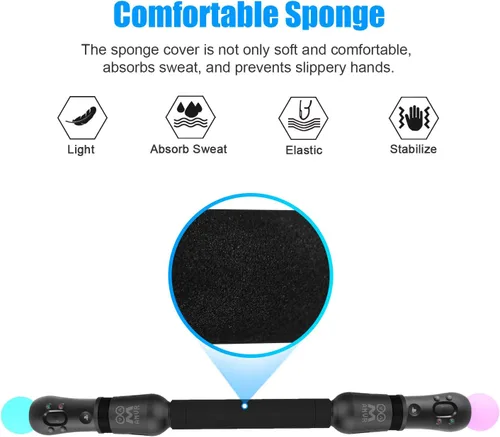 Vista 3 de AMVR Versión Pro Soporte de extensión de mango largo para controladores PlayStation VR que juegan juegos de sable Beat