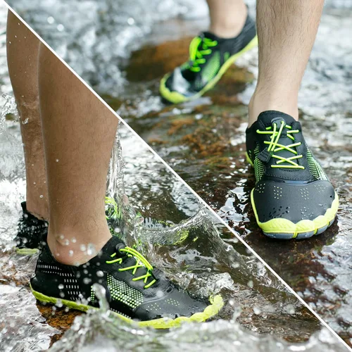 Vista 7 de deenor Adjustable Water Shoes for Men Quick Dry Wide Toe Aqua Shoes for Swim Beach Surf