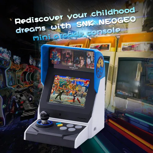 Vista 4 de SNK 40th Anniversary NEOGEO MINI Arcade Console, 3.5" Screen with 40 Classic Games(KOF/Metal Slug Series), TV Output Compatible, Dual Controller
