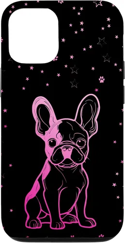 Vista 28 de Funda para iPhone 16 Bulldog francés con patrones abstractos para amantes de los perros