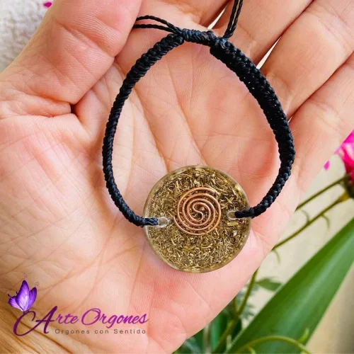 Vista 8 de ARTE ORGONES & Design Pulseras de orgón Ojo de Horus Amuleto Protección Orgonita Turmalina Negra Pirita Chackra Cristales Curativos Hombres Mujeres