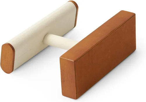Vista 7 de Oirlv Soporte de exhibición de reloj de madera maciza Soporte de reloj con barra en T para hombres y mujeres Organizador de accesorios de joyería