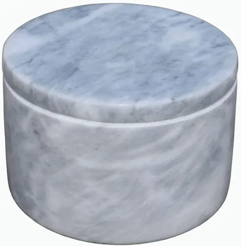 Vista 7 de HillSpring Bodega de sal de mármol con tapa y cuchara de madera, caja de hierbas de pimienta hecha a mano de 4 pulgadas, contenedor de Negro