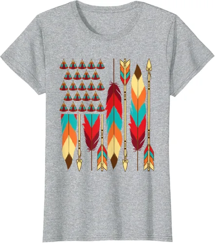 Vista 32 de Native American Bandera - Camiseta de veteranos indígenas del Mes del Orgullo, Negro, S