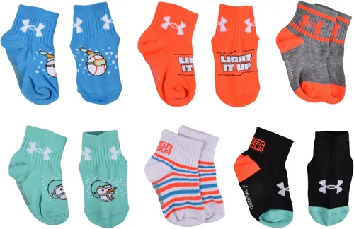 Vista 5 de Under Armour Paquete múltiple de calcetines estampados para niños