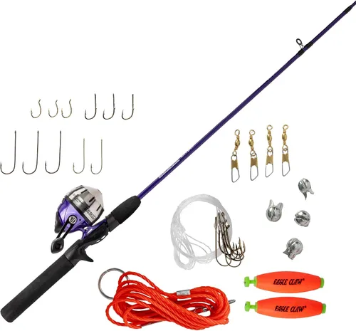 Vista 8 de Zebco Zebco 202 Spincast Reel and Fishing Rod Combo, Pre-Spooled with 10-Pound Cajun Line, Includes Tackle Kit