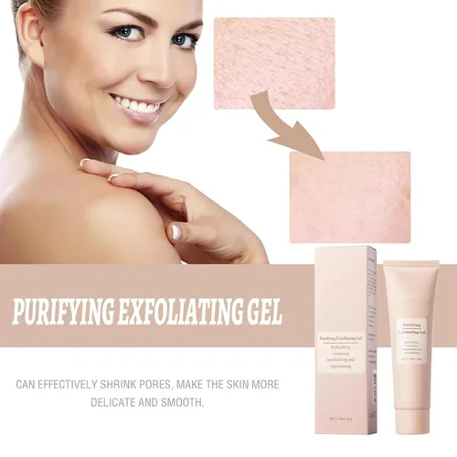 Vista 4 de Gel exfoliante purificador, exfoliante facial para cuerpo y cara, hidratante y rejuvenecedor (1 unidad)
