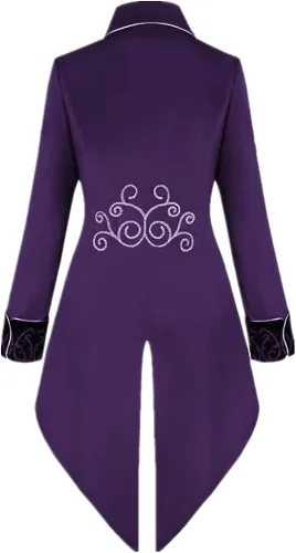 Vista 2 de Apocrypha Abrigo medieval steampunk para hombre chaqueta gótica de vampiro abrigo de vestido