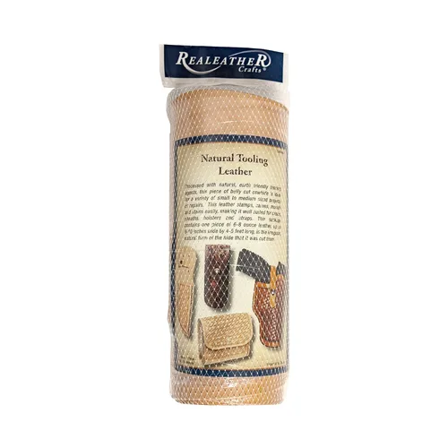 Vista 11 de Realeather Veg Tan Tooling Leather - Paquete variado de cuero para manualidades, cuatro hojas de 8.5" x 11" (3-4oz, 4-5oz, 5-6oz, 7-8oz), natural