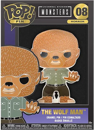 Vista 2 de Funko POP Pins Monstruos universales - El hombre lobo grande, multicolor