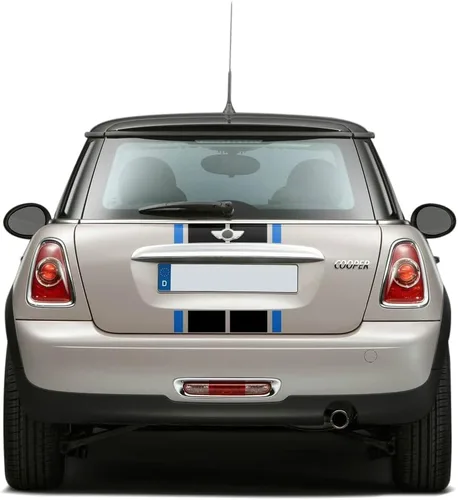 Vista 3 de Calcomanías de vinilo para capó de automóvil, diseño de rayas, para maletero y motor trasero de mini-Cooper de 3 puertas Hatchback R56 2007-2013
