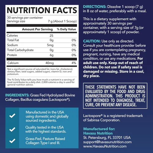 Vista 2 de HAVASU NUTRITION Suplemento en polvo de péptidos de colágeno y gomitas de colágeno