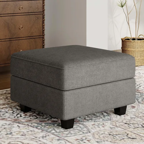 Vista 13 de Belffin Tela modular sofá seccional almacenamiento otomano módulo sofá lado seccional libre configuración otomana negro