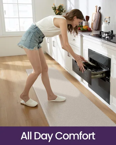 Vista 5 de DEXI Alfombrillas de Cocina Acolchadas Anti Fatiga, 17x59, Alfombra de Pasillo para Estar de Pie Impermeable, Espuma Viscoelástica Cómoda Acolchada