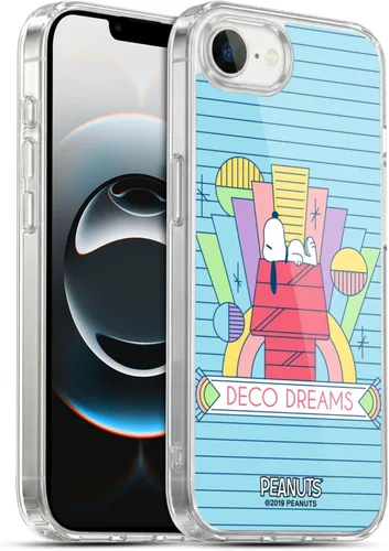 Vista 120 de Head Case Designs Snoopy Deco Dreams - Funda de gel suave con licencia oficial de Peanuts Blue Pattern compatible con Apple iPhone 7 Plus/iPhone 8