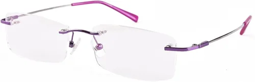 Vista 6 de Agstum Blue Light Blocking Glasses - Flexible Rimless Titanium Alloy Eyeglasses Frames Clear Lens