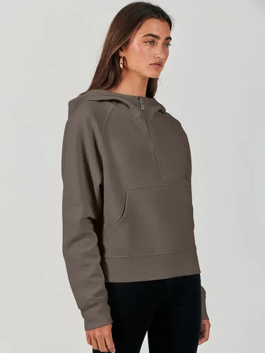 Vista 4 de ANRABESS Half Zip Sweatshirts Cropped Hoodies Fleece Womens Quarter Zip Up Pullover Sweaters Fall Outfits 2023 Winter Clothes