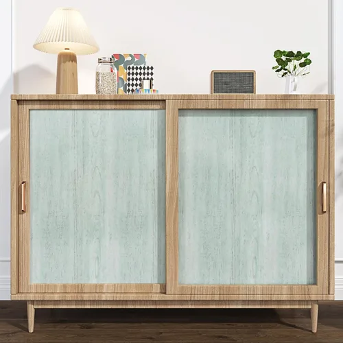 Vista 6 de Wallercity Papel adhesivo de madera verde para encimeras, papel tapiz autoadhesivo impermeable para armarios, papel tapiz de vinilo de madera, papel