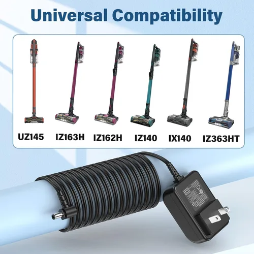 Vista 2 de Cargador de aspiradora de palo para Shark Rocket Pet Pro Cable de alimentación Adaptador de CA para Shark IZ163H IZ162H UZ145 IZ140 WZ140 WZ140
