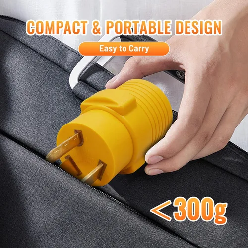 Vista 8 de MECMO Adaptador de 50 Amp a 30 Amp para RV, Conector Adaptador de Enchufe RV de NEMA 14-50P a NEMA TT-30R, Enchufe Macho de 50A a Hembra de 30A