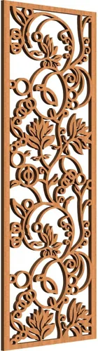Vista 79 de Caspian Paneles de pared de madera con calado decorativo perforado, 9 3/8 pulgadas de ancho x 24 3/8 pulgadas de alto x 1/4 de alto, cereza