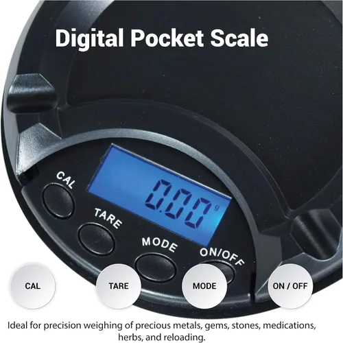 Vista 3 de Horizon Ats-100 - Báscula digital para cenicero, báscula de bolsillo de precisión, 3.53 oz por 0.00 oz