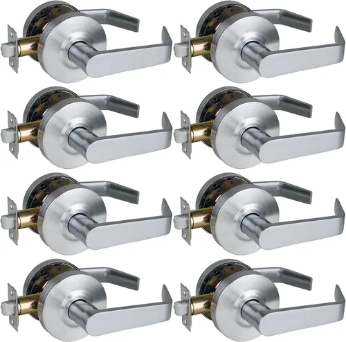 Vista 65 de ANSI Grado 2 Manija de Puerta de Entrada Comercial con Llave, Certificada UL, Cumple ADA, Cromo Satinado 26D, GRD2-72ET-1P