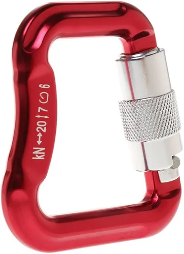 Vista 3 de Paquete de 2 caribineros de bloqueo automático de aleación de aluminio para parapente 20KN - rojo