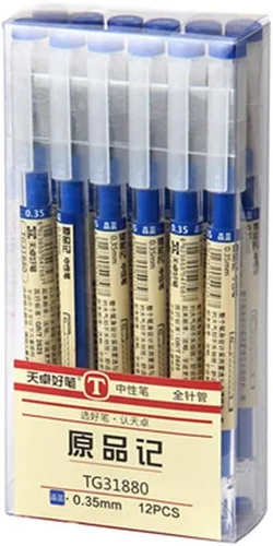 Vista 10 de 12 bolígrafos de tinta de gel negra de 0.014 in, bolígrafo extrafino, escritura suave para tomar notas, suministros escolares de oficina, regalos