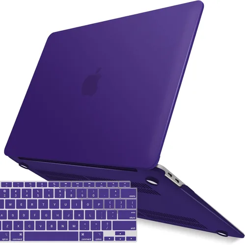 Vista 14 de IBENZER Compatible con Nuevo MacBook Air de 13 pulgadas Funda 2022 2021 2020 M1 A2337 A2179 A1932, Carcasa Rígida de Plástico con Cubierta de azul