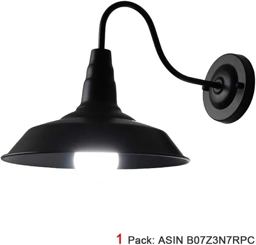 Vista 7 de LynPon Juego de 2 apliques de pared de cuello de cisne para interiores, color negro, juego de 2 lámparas rústicas de pared, iluminación industrial